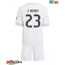 Camiseta Real Madrid Ferland Mendy #23 Primera Equipación para niños 2025-26 manga corta (+ pantalones cortos)